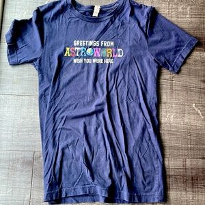 *Worn Only Once!* Dark Blue/Navy Astroworld Short Sleeve Tee